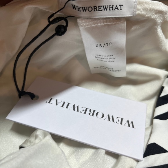 NWT WeWoreWhat Black White Houndstooth Bikini Claudia Top Riviera Bottom XS - Picture 13 of 13